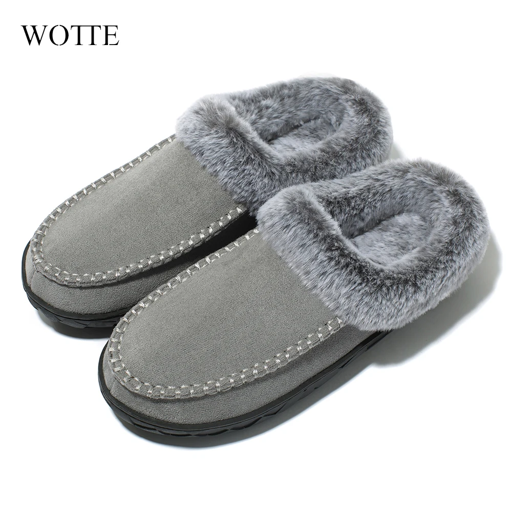 Winter Slippers Men Home Indoor Shoes Warm Plush Massage Slippers soft Big Size Unisex house slippers Non Slip Light Floor Shoes