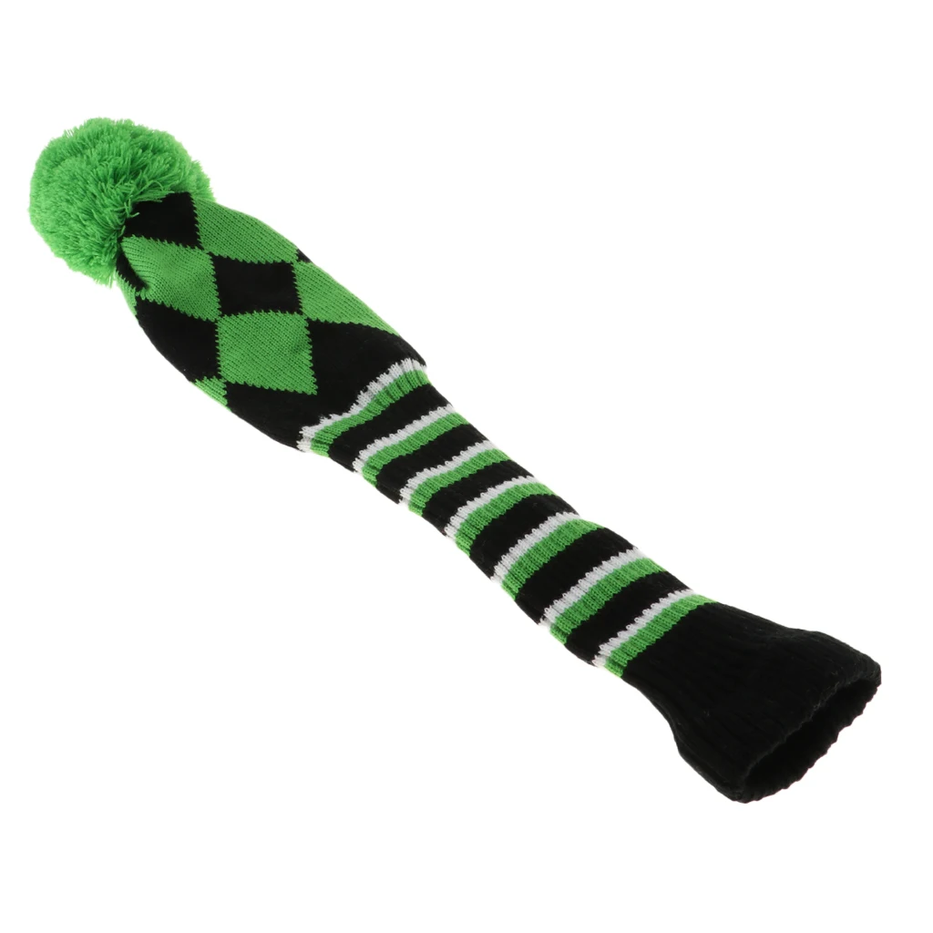 1Pcs Golf Headcovers for Driver Fairway wood Knitted Pom Pom Head Cover Golf Accessories Green/Blue/Red/White