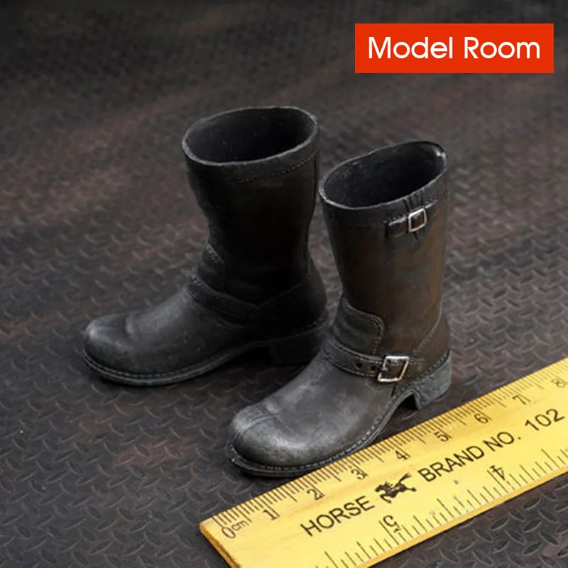 ASTOYS 1/6 Arnold T800 botas de combate antiguas soldado zapatos negros modelo sólido para muñecas corporales de figura de acción masculina de 12 pulgadas en Stock