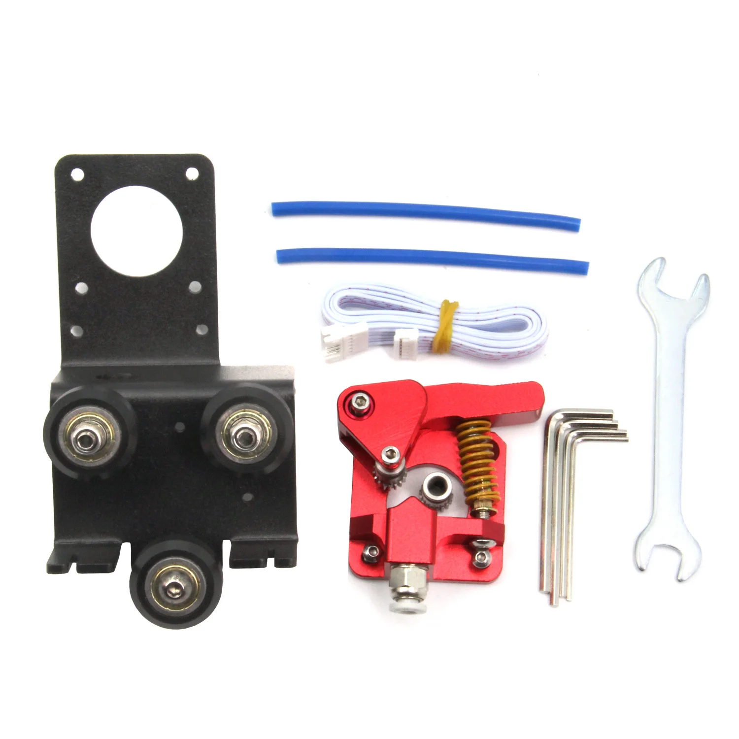 

3D Printer with 3PCS Pulleys Direct Drive Plate Extruder with Dual Gear Upgrade Kit for Ender3, CR10,Direct Extruder Adapt Plate