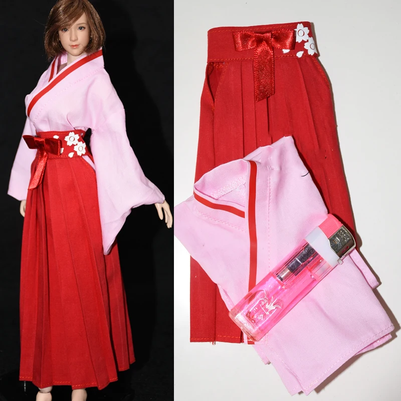 

1/6 Female Soldier Sakura Saber Okita Souji Kimono Model Clothing Accesories for Tb Ph JO Lan 12" Figure Body Doll Toy