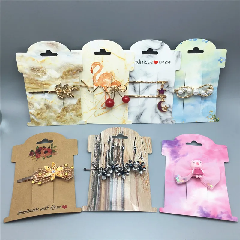 50Pcs 11x8cm New arrival Various designs Hair Clip Cards Fashion Jewelry Displays Cards +50pcs opp bag free shipping