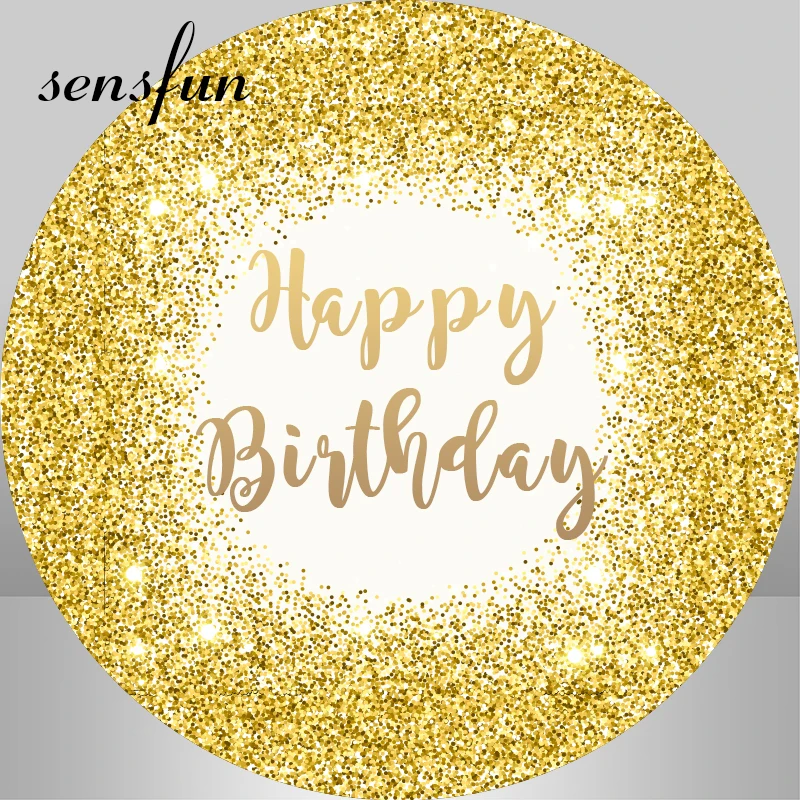 4 خيارات الفضة الذهب أسود أبيض بريق غطاء خلفية مستديرة للصور استوديو الكبار حفلة عيد ميلاد دائرة خلفية مخصصة