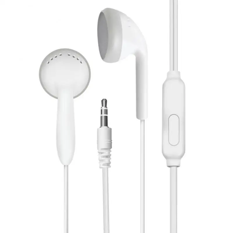 In-ear Flat Earphone Accessories Earplugs Subwoofer With Wheat Earphones Wired In-line Headset Voice Headset Portable Headphones