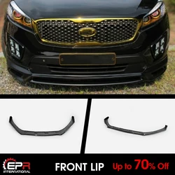 For 18-20 Kia Sorento UM (Facelift) ZE Type Carbon Glossy Front Lip Bumper Splitter Under Spoiler Accessories Kit