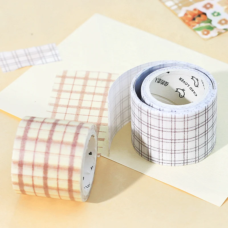 Colored Grid Warm Planet Washi Tapes Decoration Scrapbooking DIY Album Diary Collage Masking Adhesive Tape Cute Stationery