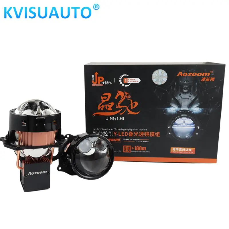 Cql aozoom 45w 65 6000k jingchi Y-LED B-008 bi conduziu a lente do projetor a3 + a5 a7 a9