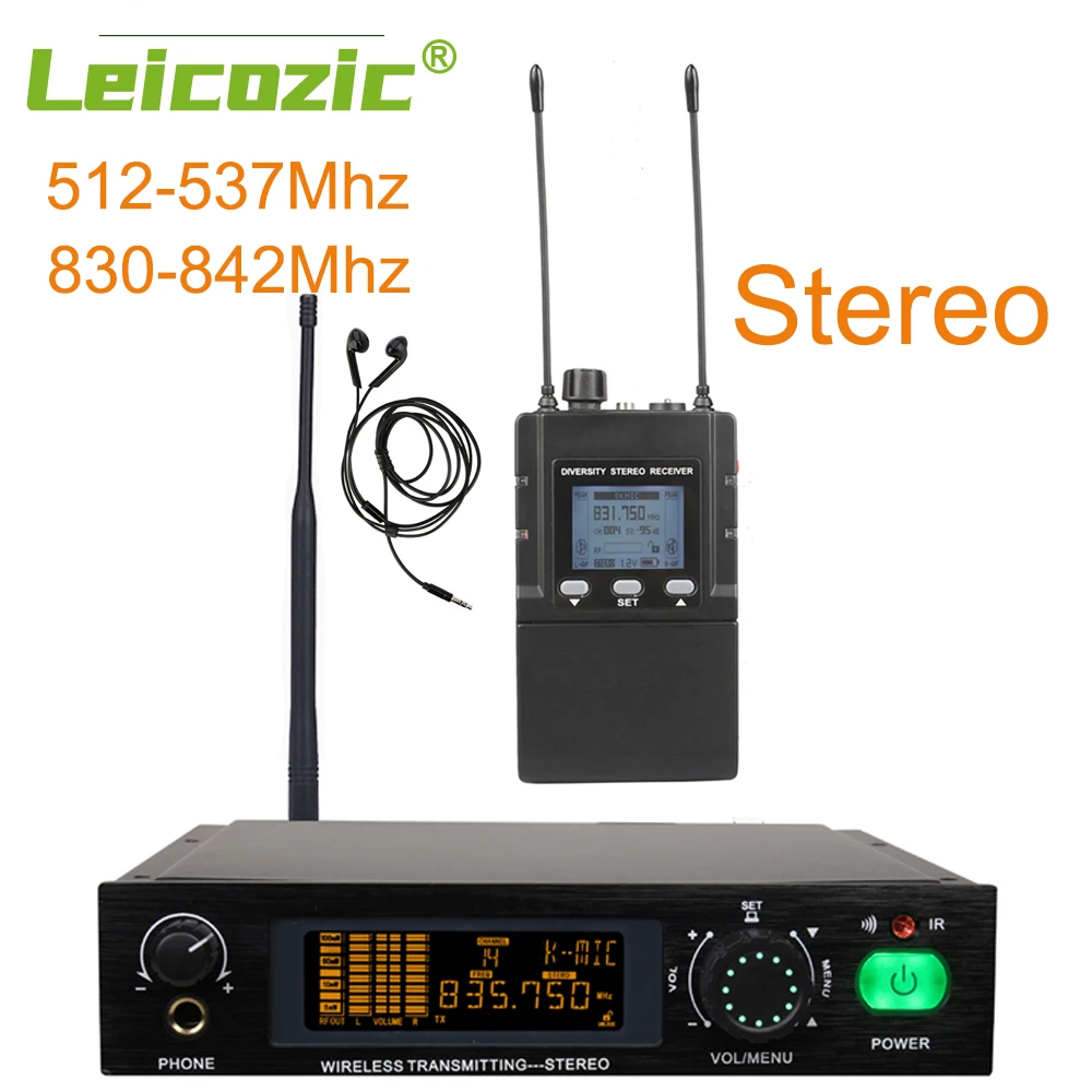 Leicozic Stereo In Ear Monitor System S782-7102 Wide Band 512-537 Professional Singer Stage Audio Equipment Equipo Music Studio