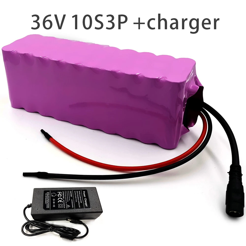 With charger 10.5Ah 10S3P 36V battery e-bike ebike electric bicycle Li-ion customizable 190x70x70mm