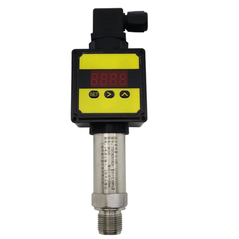 

0-0.6mpa 1.0mpa 1.6Mpa 2.5Mpa 10Mpa 25Mpa 40Mpa Pressure transmitter with display indicator meter 4-20mA DC pressure sensor