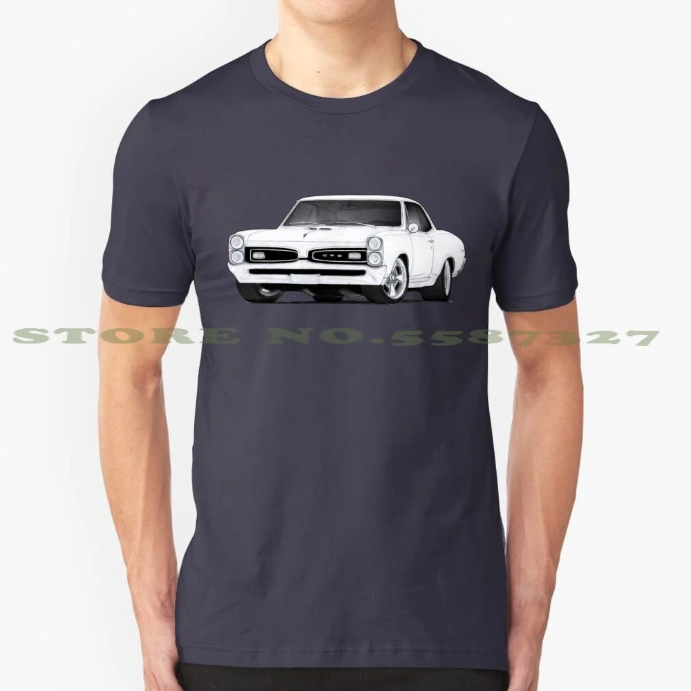 1967 Gto Drawing 100% Pure Cotton T-Shirt Detroit 67 Car Muscle Vintage Classic Gm Automobile Chevelle Race American Retro Hot