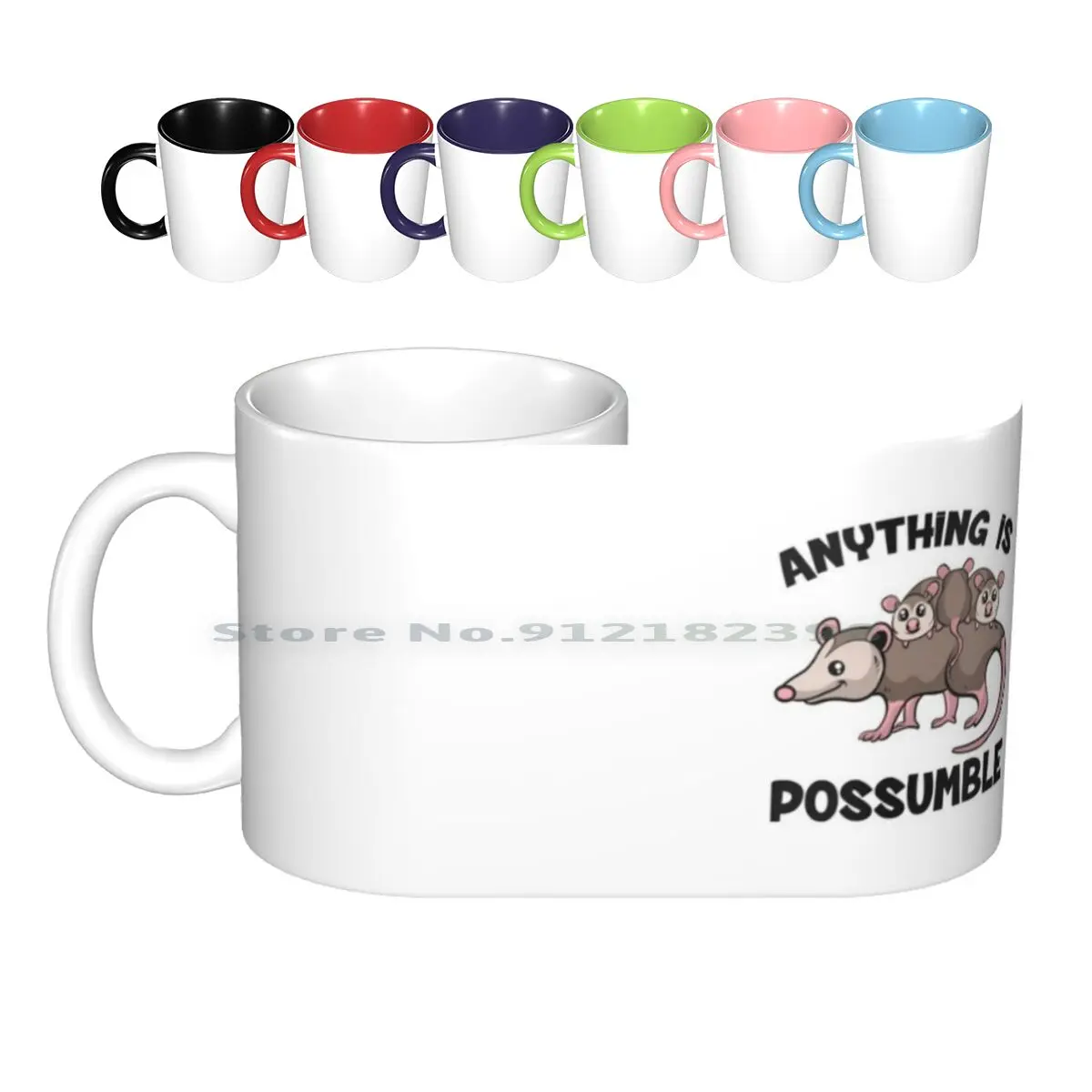 Funny Opossum Anything Is Possumble Cute Possum Family Ceramic Mugs Coffee Cups Milk Tea Mug Opossum Possum Marsupial Loves