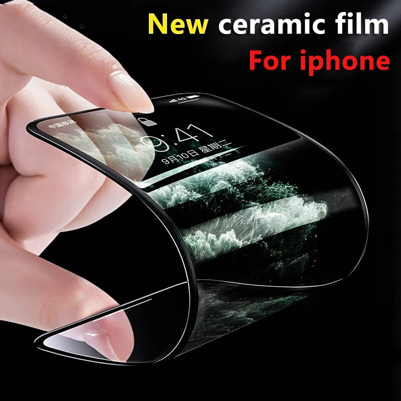 Soft Flexible Ceramic Film Screen Protector for iPhone 14 13 12 Pro Max 11 XR XS X 8 7 6plus SE2020 Super Toughness Anti-broken