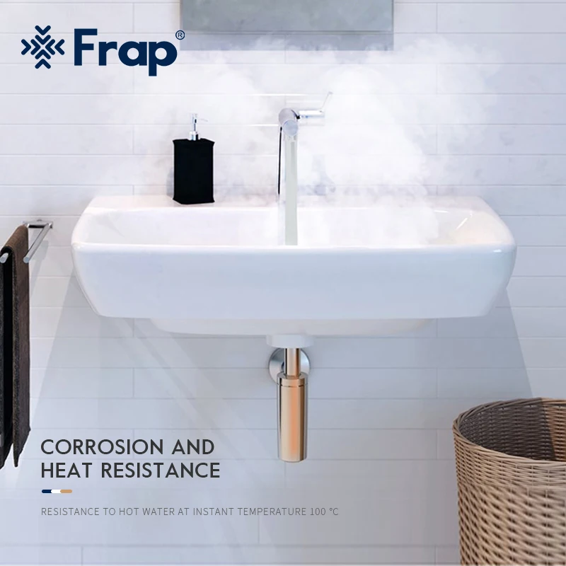 Frap Basin Pop Up Drain Stainless Steel Bathroom Vanity Basin Pipe Waste Pop Up Drain F82-5