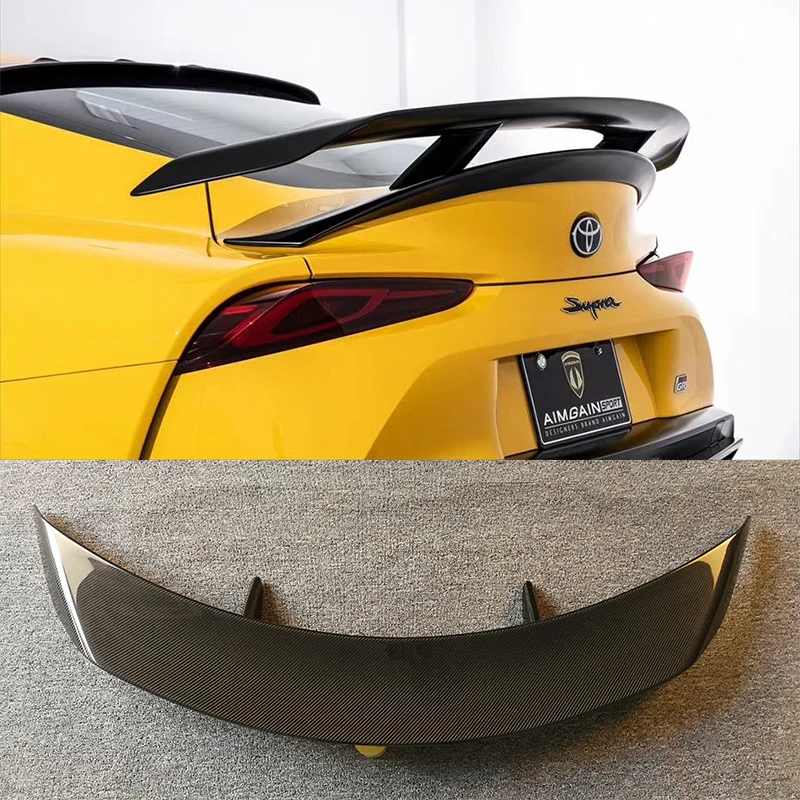 

Rear Trunk Spoiler For Toyota Supra 2019 2020 2021 Carbon Fiber Material Glossy Carbon Lip Spoiler Wing For Supra