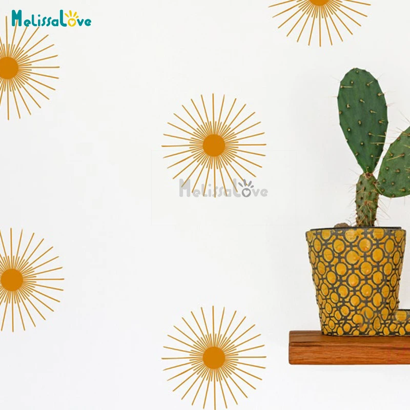 15 pcs/set Starburst Sun Boho Decal Baby Room Nursery Bedroom Decor Housewarming Gift Idea Removable Vinyl Wall Sticker BD917