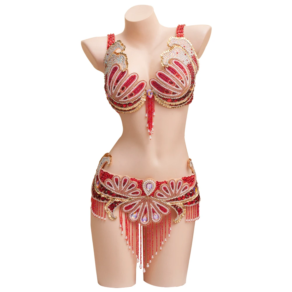 Belly dance bra belt Sexy Belly Dance Costumes Set Bellydance Bra Belt Sexy Belly Dancing Outfits Women Oriental Dance Clothes