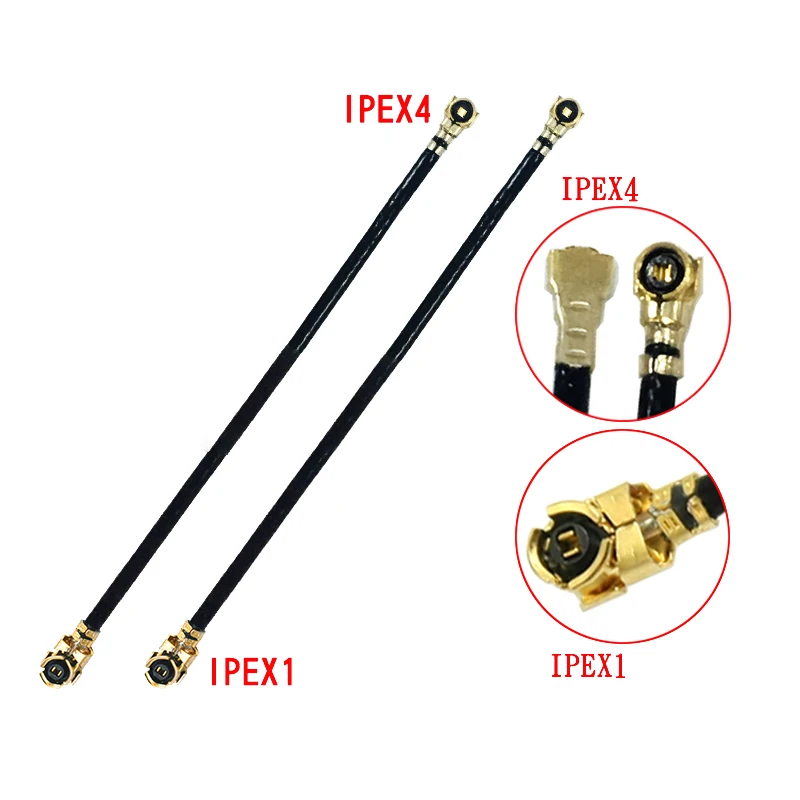 2 pçs/lote 5cm ipex1 para ipex4 para ipex para mhf4 soquete antena cabo ambos feminino u. fl para mhf4 jack conector linha