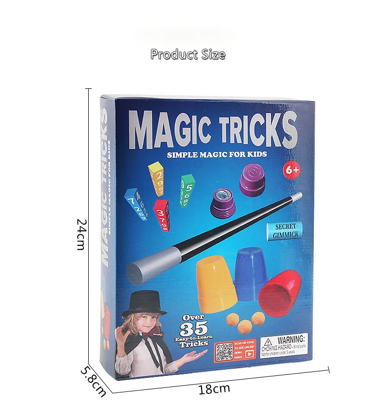 Magic Kit Set with Instruction Manual(not include box) Magic Tricks Close Up Magia Puzzle Simple Gimmick Props Toys for Kids