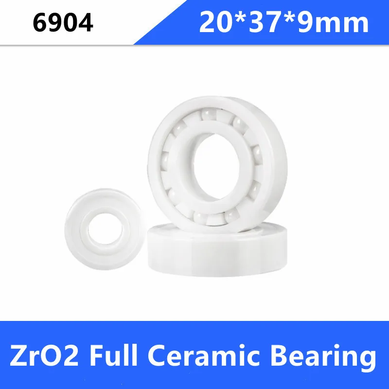 4/10pcs 6904 ZrO2 full Ceramic bearing 20x37x9 mm Zirconia ceramic ball bearings 20*37*9mm