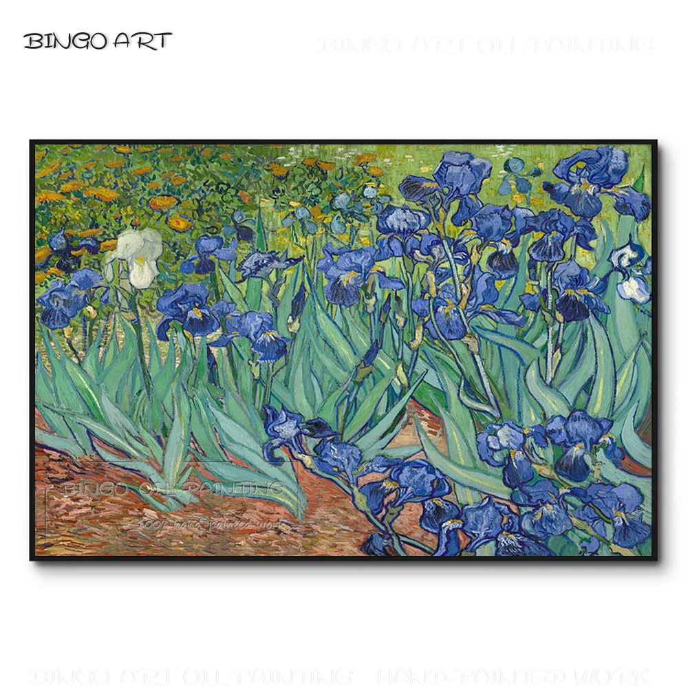 

Reproduce Famous Artwork Hand-painted High Quality Irises Vincent Van Gogh Oil Painting Beauty Famous Art Irises Oil Painting