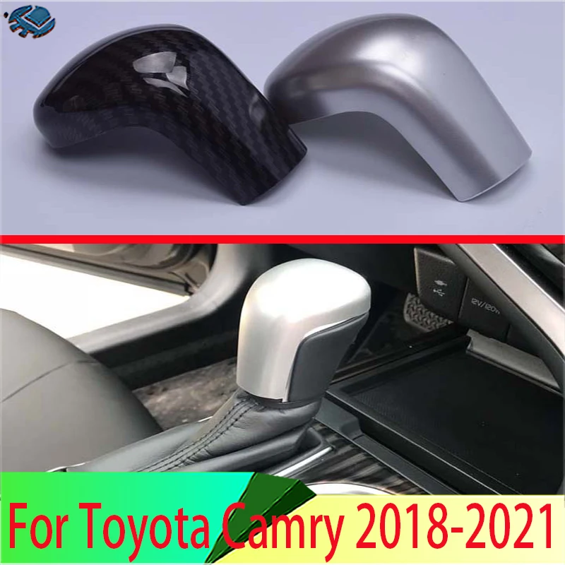 For Toyota Camry 2018 2019 2020 2021 Car Decoration Gear Head Shift Knob Switching Cover Interior Trimmer Moldings Accessories