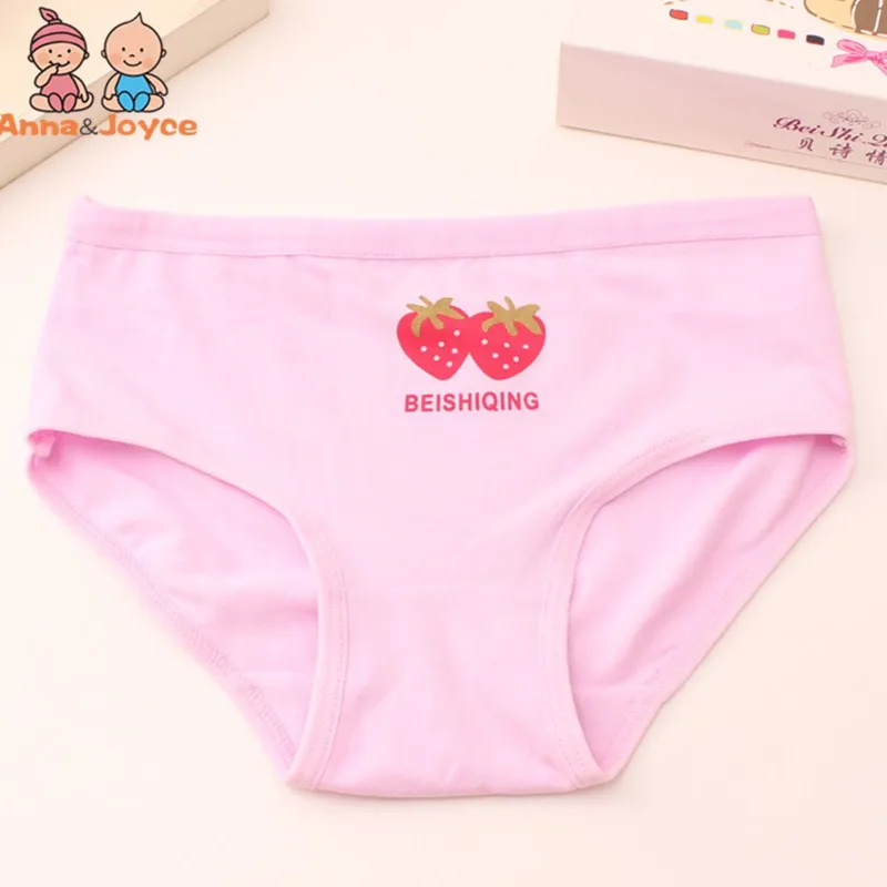 4pc/Lot Girl Triangle Underwear Pure Cotton Baby Briefs Underpant Soft Baby Underwear Shorts Suit 2-10 Years