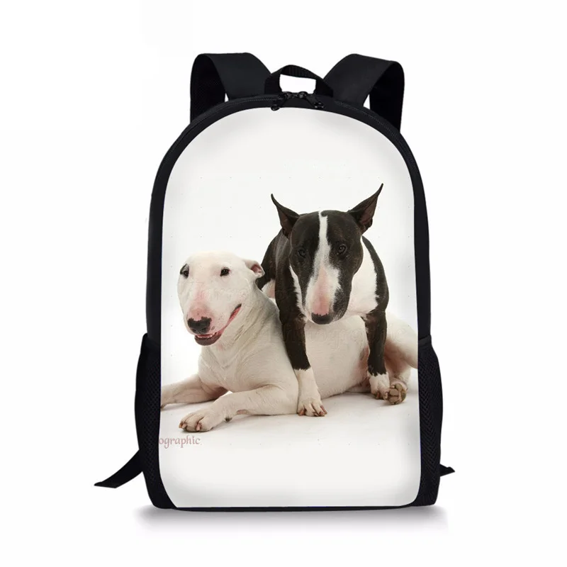 

Школьные ранцы Bull Terrier для девочек и мальчиков, школьные сумки для подростков, женская сумка с принтом милой собаки, школьные рюкзаки 2021