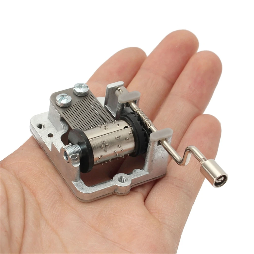 Mini Music Box Hand Cranking Music Movement Transparent DIY Music Box for Christmas Gift Festival Christmas A Variety Of Music