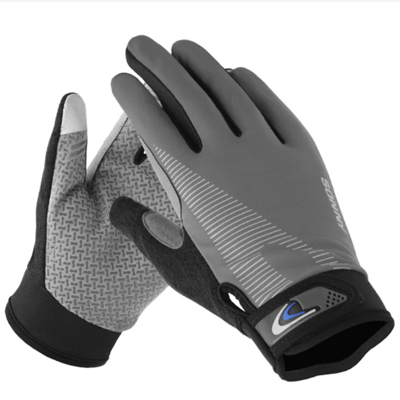 Adult Men&Women Golf Gloves Outdoor Riding Ice Silk Full Finger Fitness Non-slip Touch Screen Bicycle Sunscreen Glove
