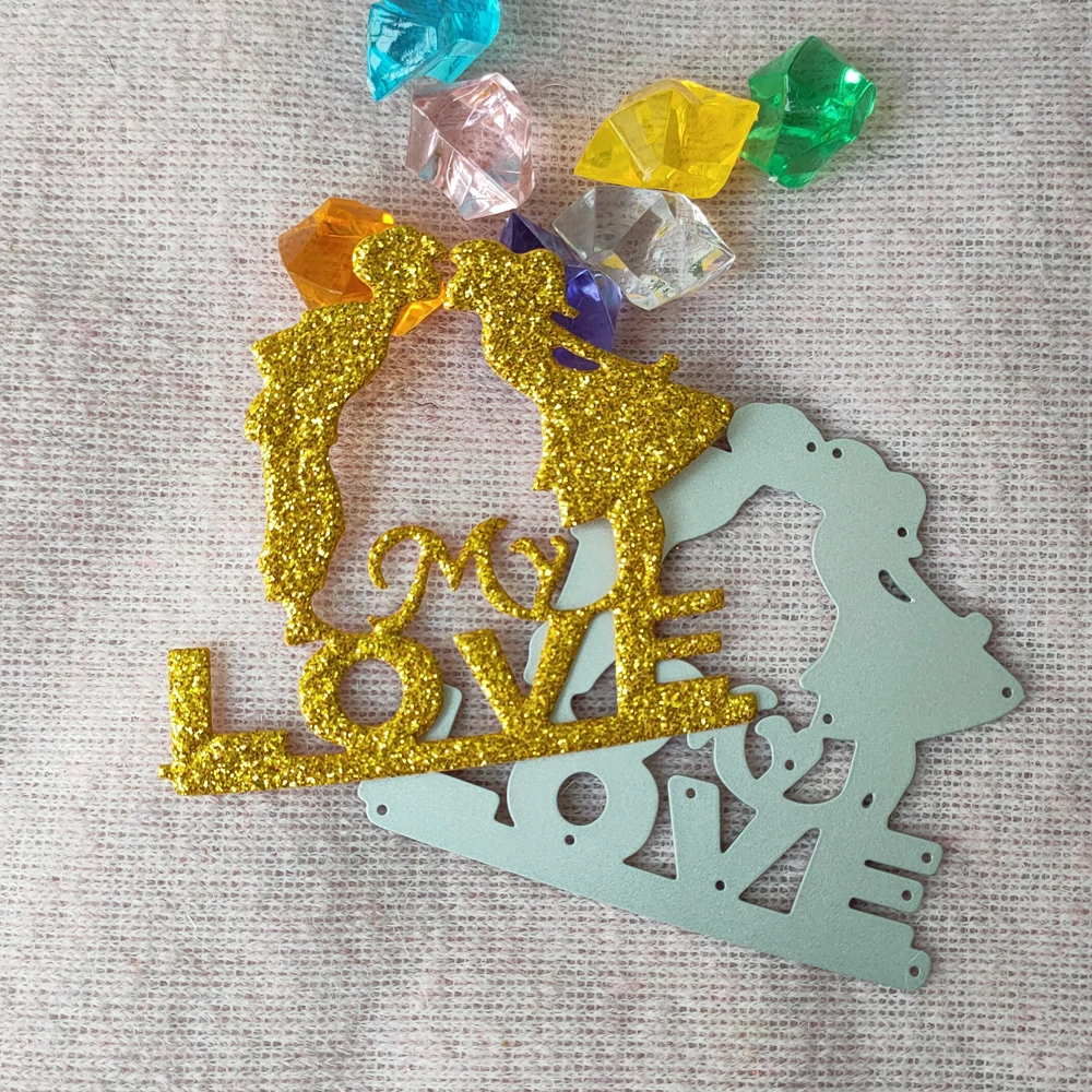 New Valentine's Day love Die Cut Letter Metal Cutting Dies Stencil Scrapbooking Embossing Craft Stamps And Dies