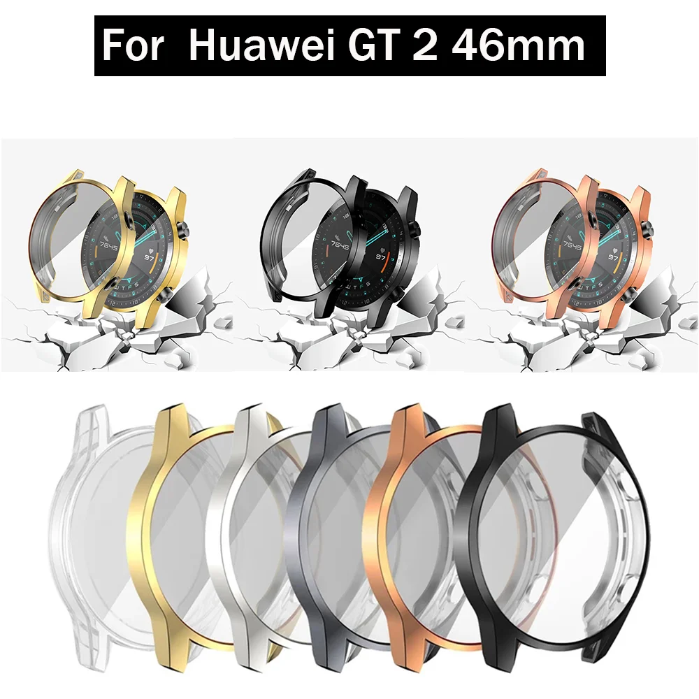 

Fashion Style Case For Huawei watch GT2 46mm Soft TPU Case For Huawei watch GT/GT2 46mm All-Around Screen Protector Accessories