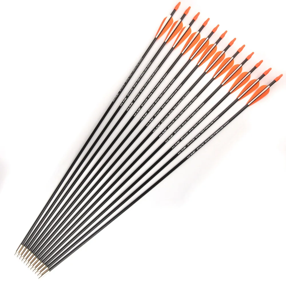 DE 31 Inches Fiberglass Arrow Spine 700 Diameter 7mm for Recurve /Long Bow Archery Hunting Shooting