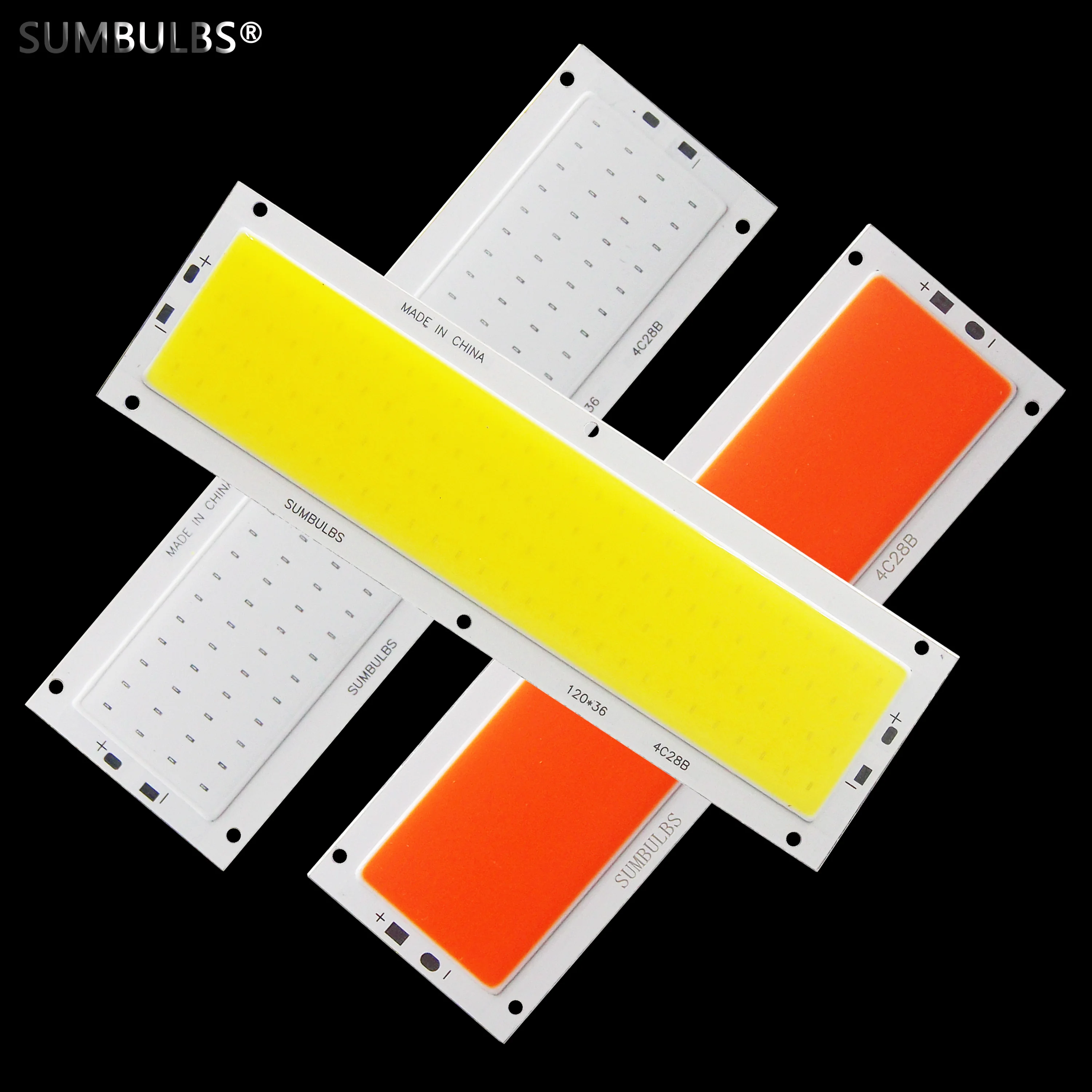 SUMBULBS 1200LM 12W DC 12V COB LED Light Source Bulb 12CM 120*36mm LED Strip 5 Colors Panel Module Light Emitting Diode