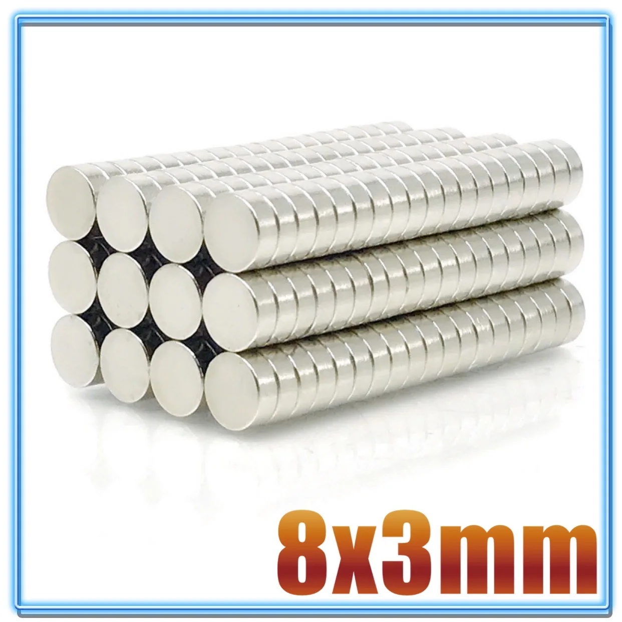 10/20/50PCS 8x3mm magneti in terre Rare diametro 8x3mm piccolo magnete rotondo 8mm x 3mm magneti permanenti al neodimio D8 * 3mm