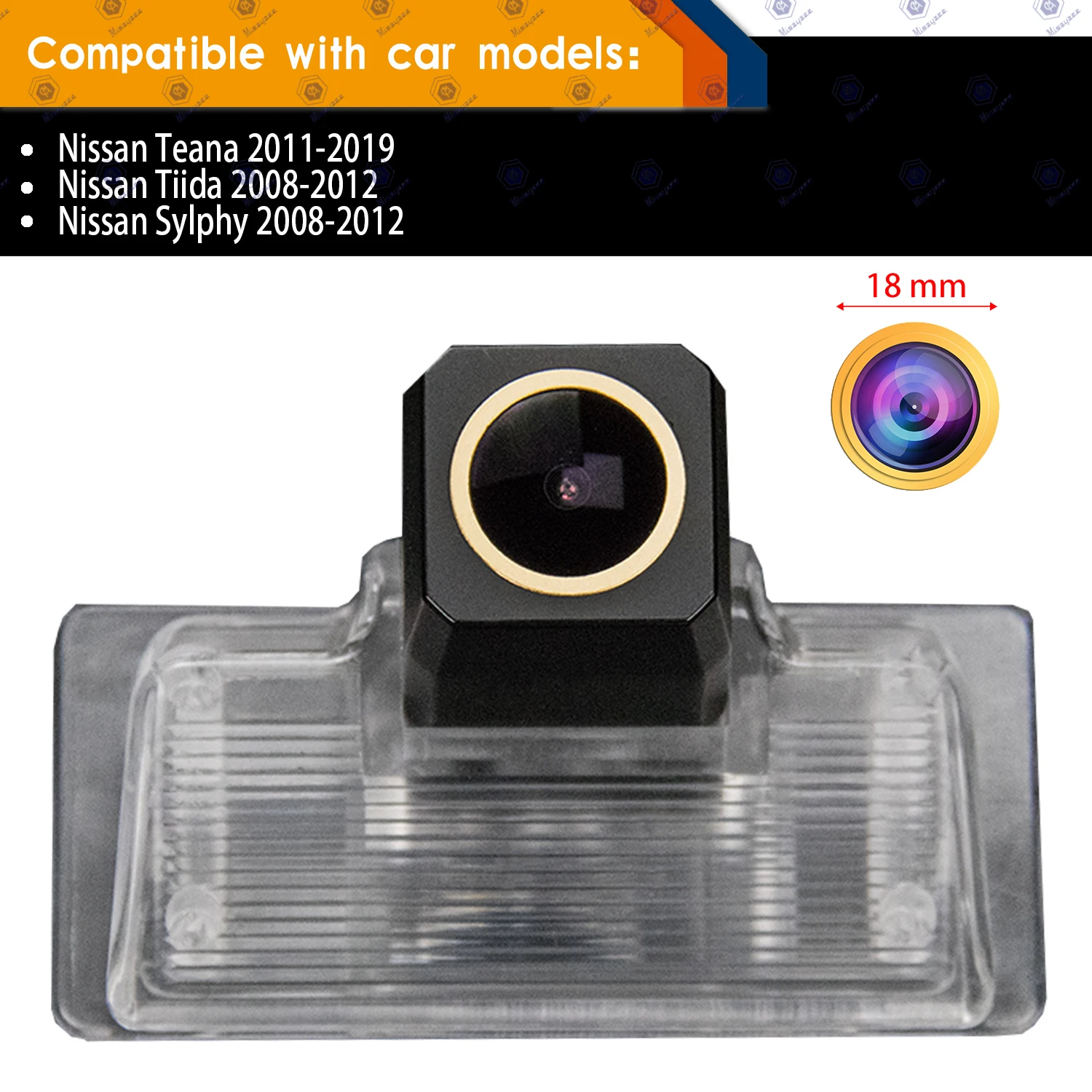 HD 1280*720p Rear View Night vision Backup Camera for Nissan Almera 2013/ TEANA TIIDA / Sylphy Altima,Parking Waterproof Camera