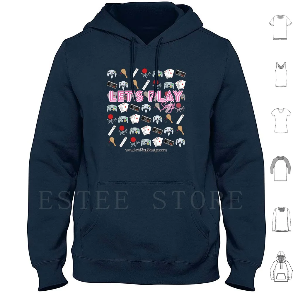 Playamos camiseta rosa con capucha de manga larga videojuegos juguetes Saniye 68 Records 6 8 Records