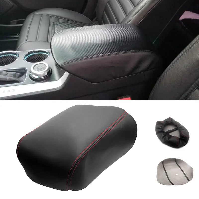 For Ford Explorer 2011 2012 2013 2014 2015 2016 2017 2018 Microfiber Leather Car Center Armrest Console Box Lid Cover Trim