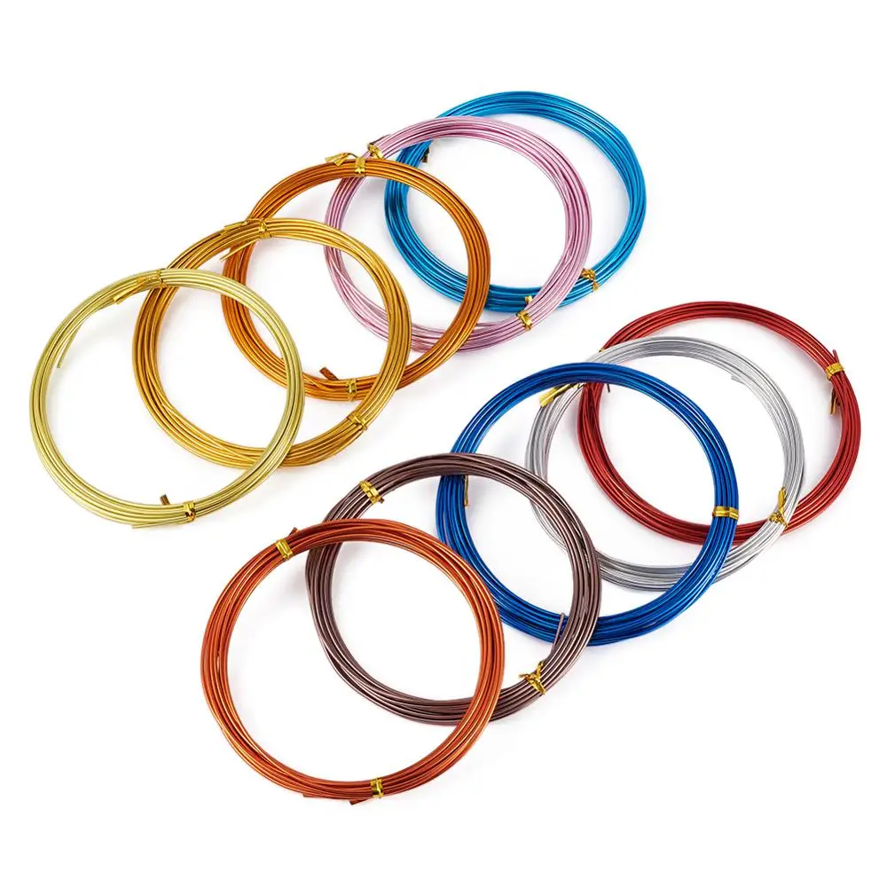 

Pandahall 5m/Roll Aluminum Wires for DIY Jewelry Making Findings Accessories Embellishment Supplies 0.8-3mm Mixed Color