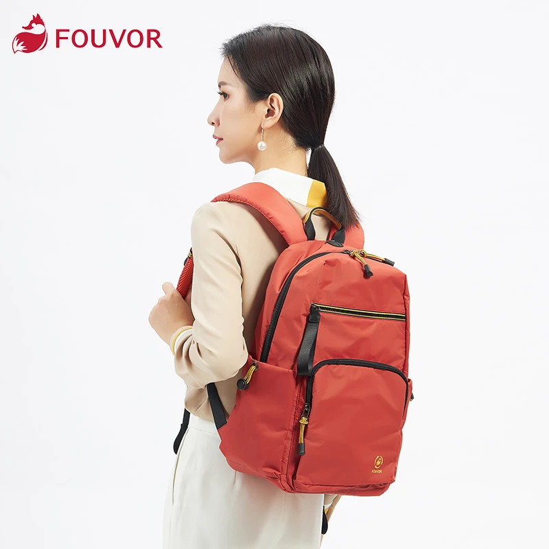 Fouvor 2023 New Fashion Bag for Women Oxford Canvas Zipper Backpack Ladies Travel Bag Casual Solid Female Schoolbag 2930-11