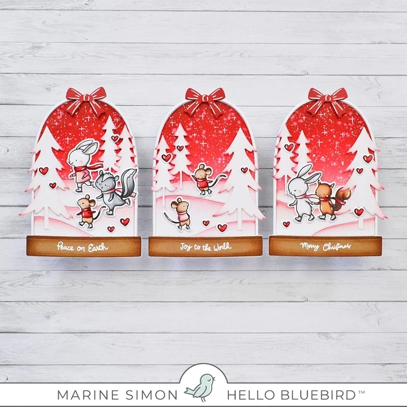 Monkey Snow Globe Builde Metal Cutting Dies Stencil per fai da te Scrapbooking Album fotografico goffratura decorativa carte di carta fai da te