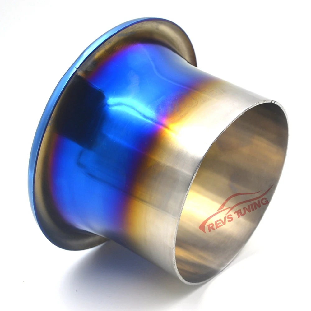 Free Shipping 4\'\' Inlet Blue End Stainless Steel Racing Car Cold Air Compressor Intake Inlet Velocity Stack Turbo Horn Kit