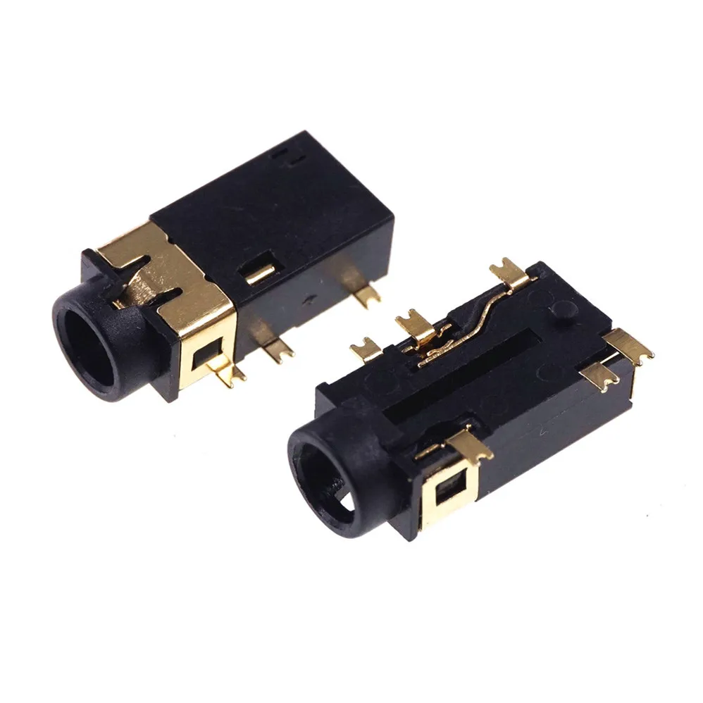 100個3.5mmオーディオジャックtrs 6ピン3極電話プラグ長さ14.0mm