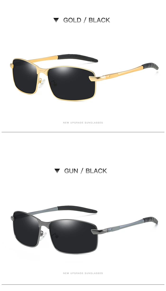 0 -0.5 -0.75 bis -6.0 Aluminium Magnesium Nachtsicht Myopie Sonnenbrille Männer polarisiert quadratisch fahren verschreibung pflicht ige Brille – Detail 9