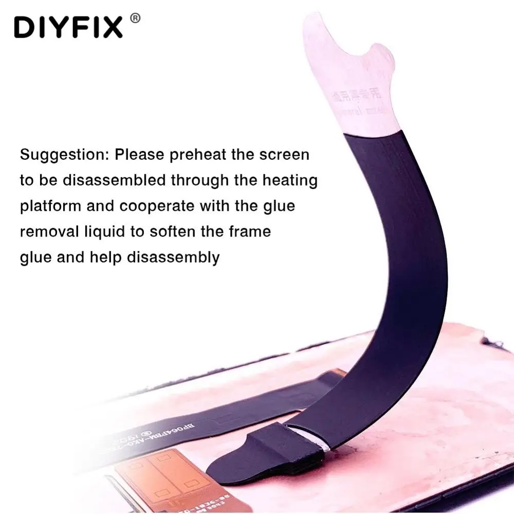 DIYFIX 1 قطعة 0.08 مللي متر رقيقة جدا الهاتف المحمول Disssembly افتتاح حدق أدوات ل فون هواوي سامسونج اللوحي شاشة مكشطة أداة اليد