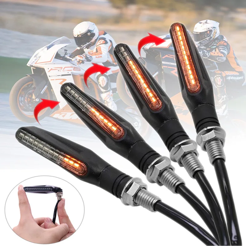 Led Motorcycle Turn signals Flowing light for Motorcycle Signal Lights Minsk 125 Yamaha Ybr 125 Direccionales Para Moto