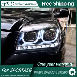 Headlights For KIA Sportage 2007-2013 DRL Daytime Running Lights Head Lamp LED Bi Xenon Bulb Fog Lights Tuning Car Accessories