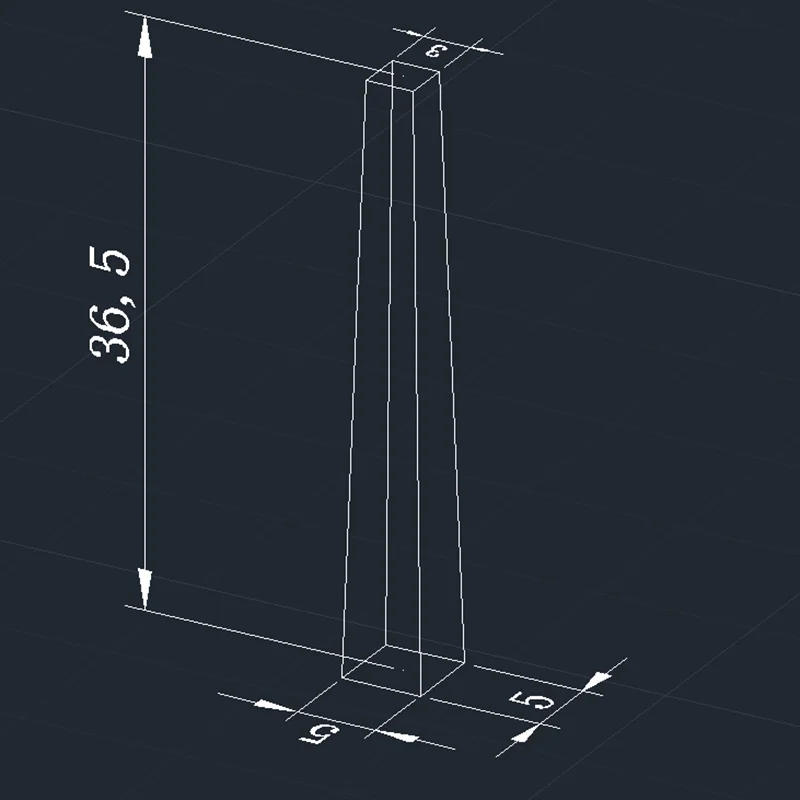 Optical prism glass spectroscope 36.5x3x5mm isosceles triangular prism for sale