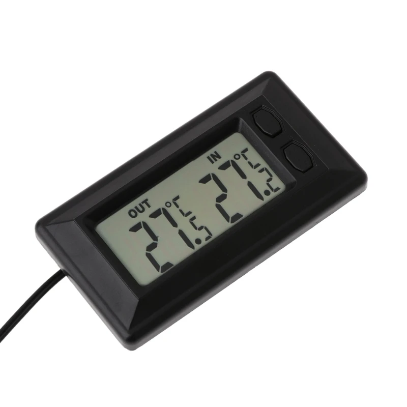 Auto Car LCD Digital Display Indoor Outdoor Thermometer Meter With 1.5m Cable