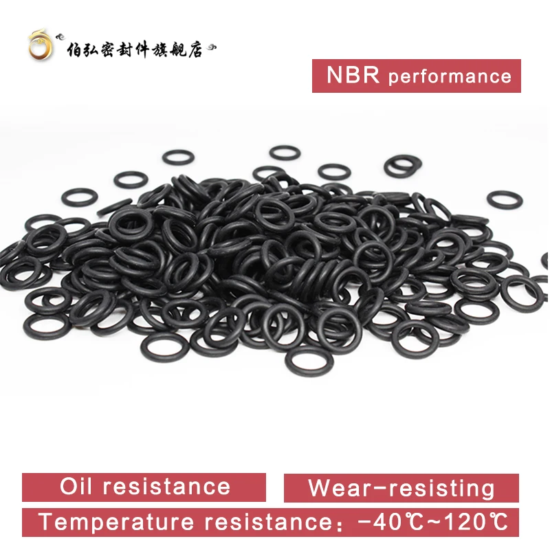 300 pz/lotto O-Ring in gomma nitrilica nero NBR sigillante CS1.5mm OD4/4.5/5/5.5/6/6.5/7/7.5/8/8.5/9/9.5/10/10. Guarnizione guarnizione O-Ring 5-.-